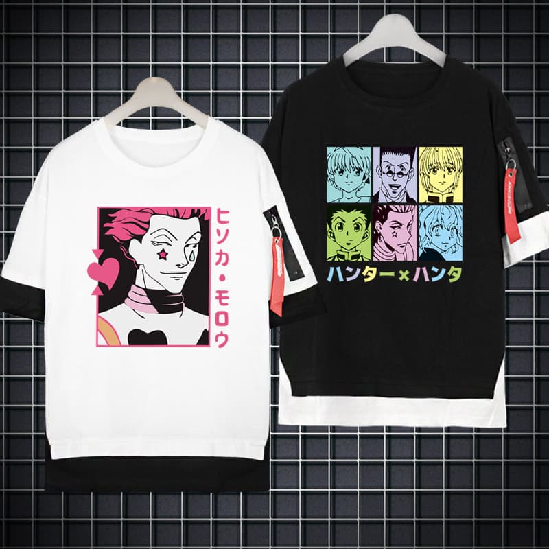 Hunter x Hunter Anime Short Sleeve T-Shirt, New Unisex Casual Loose Layered T-Shirt