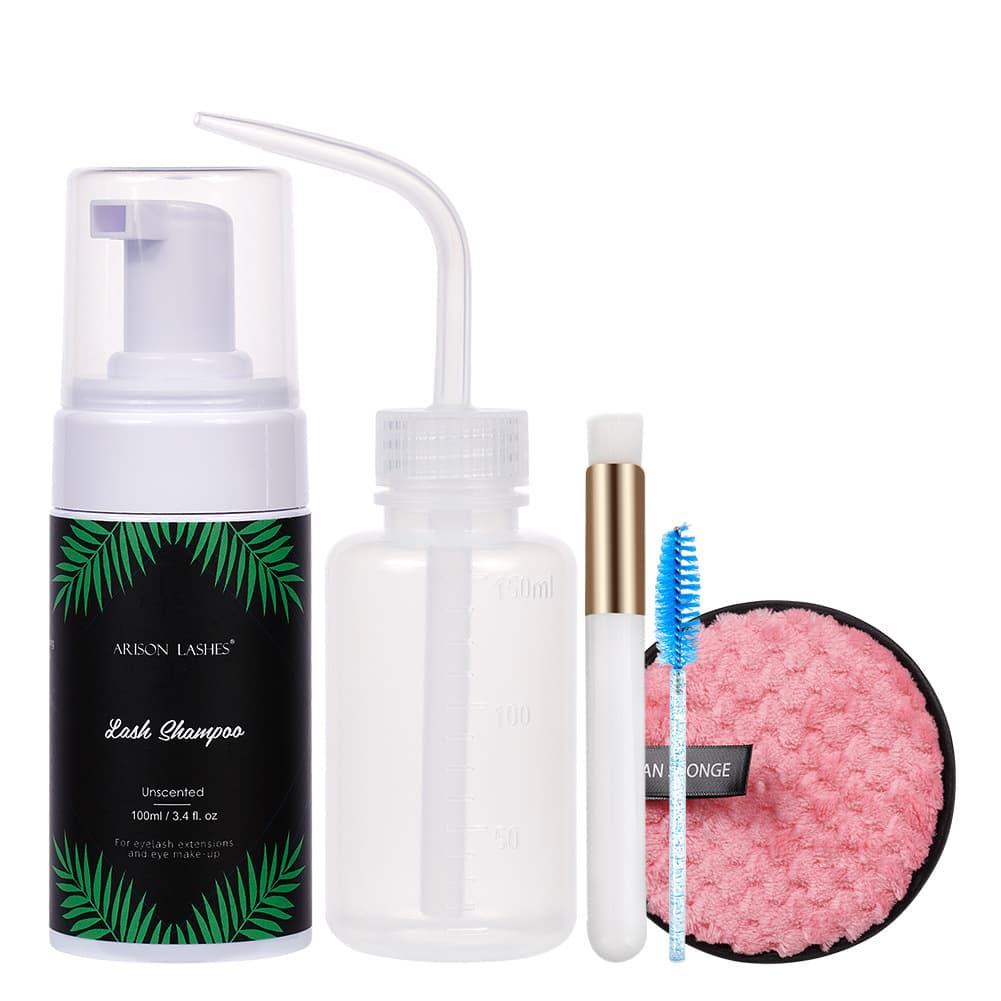 Eyelash Extension Cleaning Solution, False Eyelash Shampoo, Hypoallergenic and Odorless Set, Eyelash Cleaning for Beauty Salons