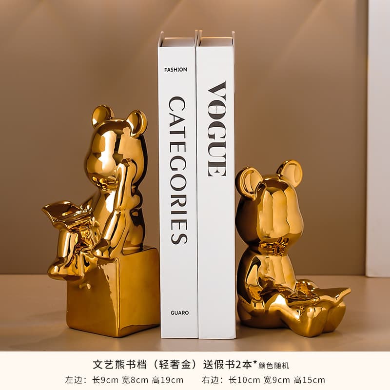 Luxury Decorative Ornament High-End Modern Bedside Table Bookend Figure Home Living Room TV Cabinet Office Decor