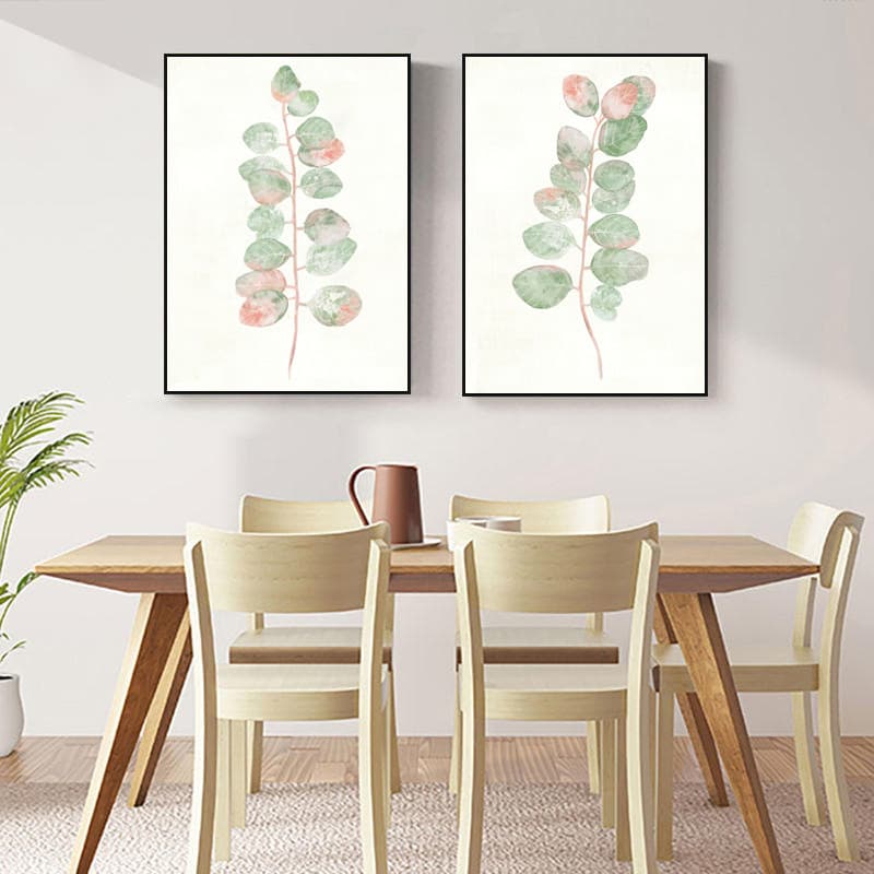 Nordic restaurant wall art, minimalist modern creative dining room mural, fresh and simple original wood style background wall hanging