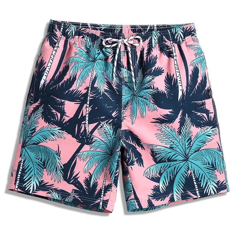 Beach pants, men's quick-drying shorts, sports large size casual pants, fashionable, comfortable, loose, three-quarter pants, with or without lining, hot spring