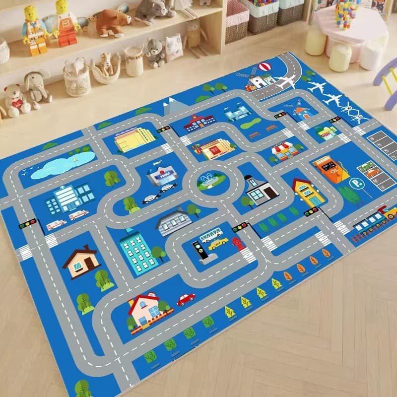Kids Crawling Mat Home Play Mat Non-Slip Absorbent Living Room Carpet Early Education Rug Bedside Floor Mat
