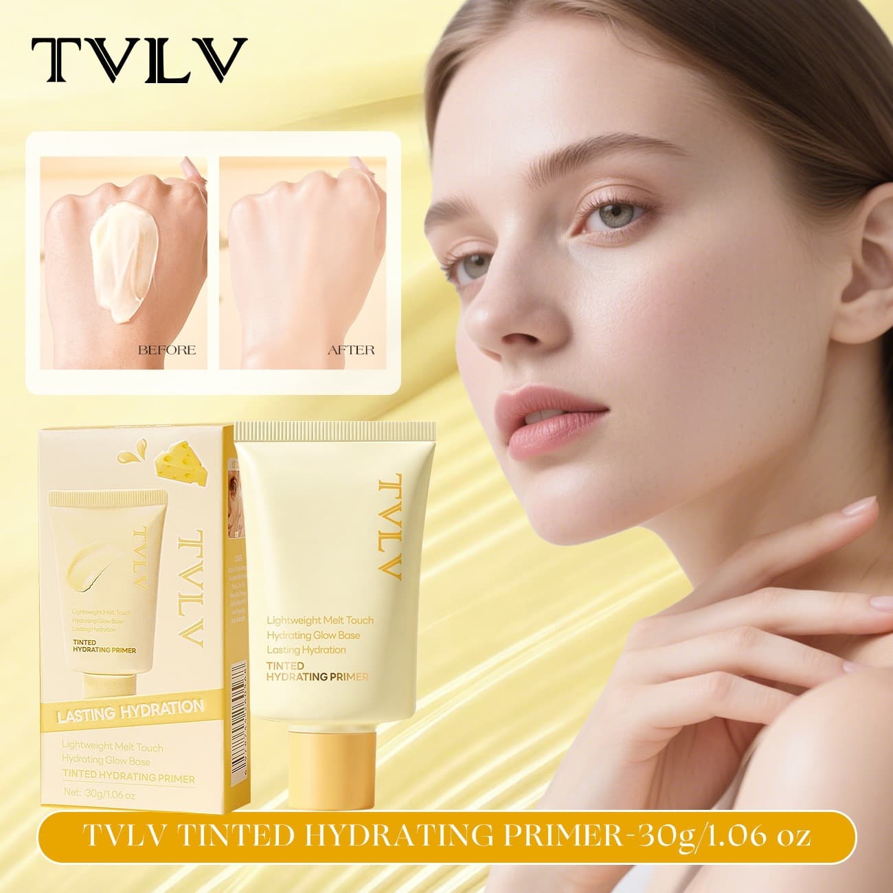 TVLV Moisturizing Tinted Primer Sheer Soft Focus Brightening Oil-Control Natural Pore Cover Butter Wholesale