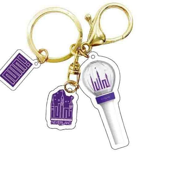K-pop BTS BLACKPINK Stray Kids Official Light Stick Double-Sided Acrylic 3-Piece Keychain Set Pendant