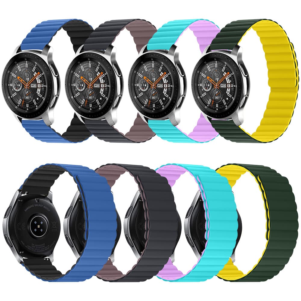 Compatible with Huawei GT2 Silicone Magnetic Strap Samsung Galaxy Watch 1-7 Watch Band Magnetic Silicone Strap