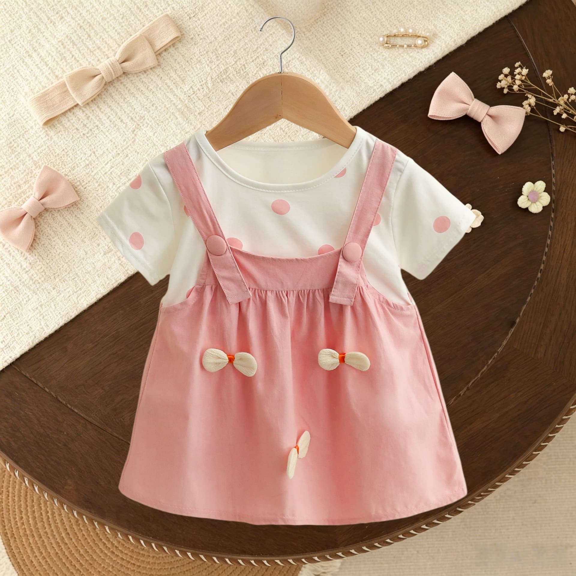 Baby dress sweet baby girl summer new Korean short-sleeved skirt casual infant children's clothing wholesale