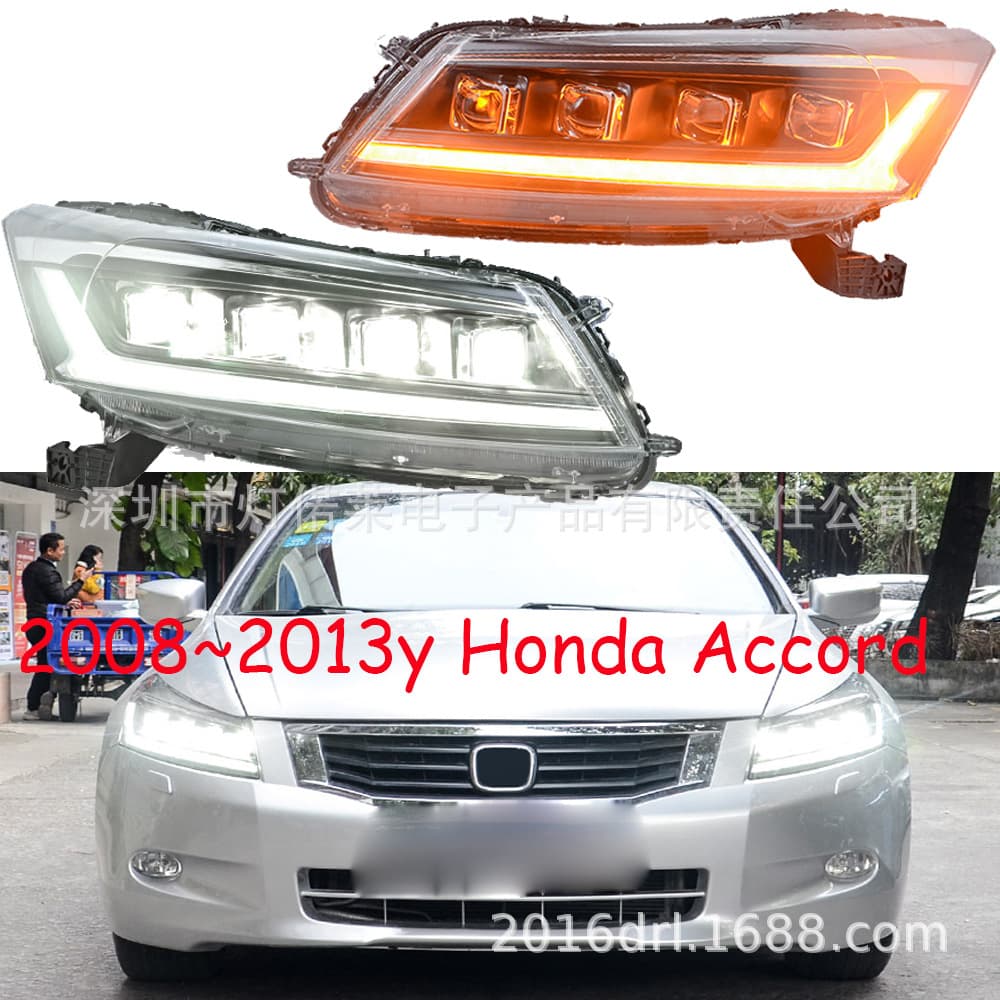 Full LED 2008~2012 Accord Headlight Civic Front Headlight Daytime Running Light Accord headlight
