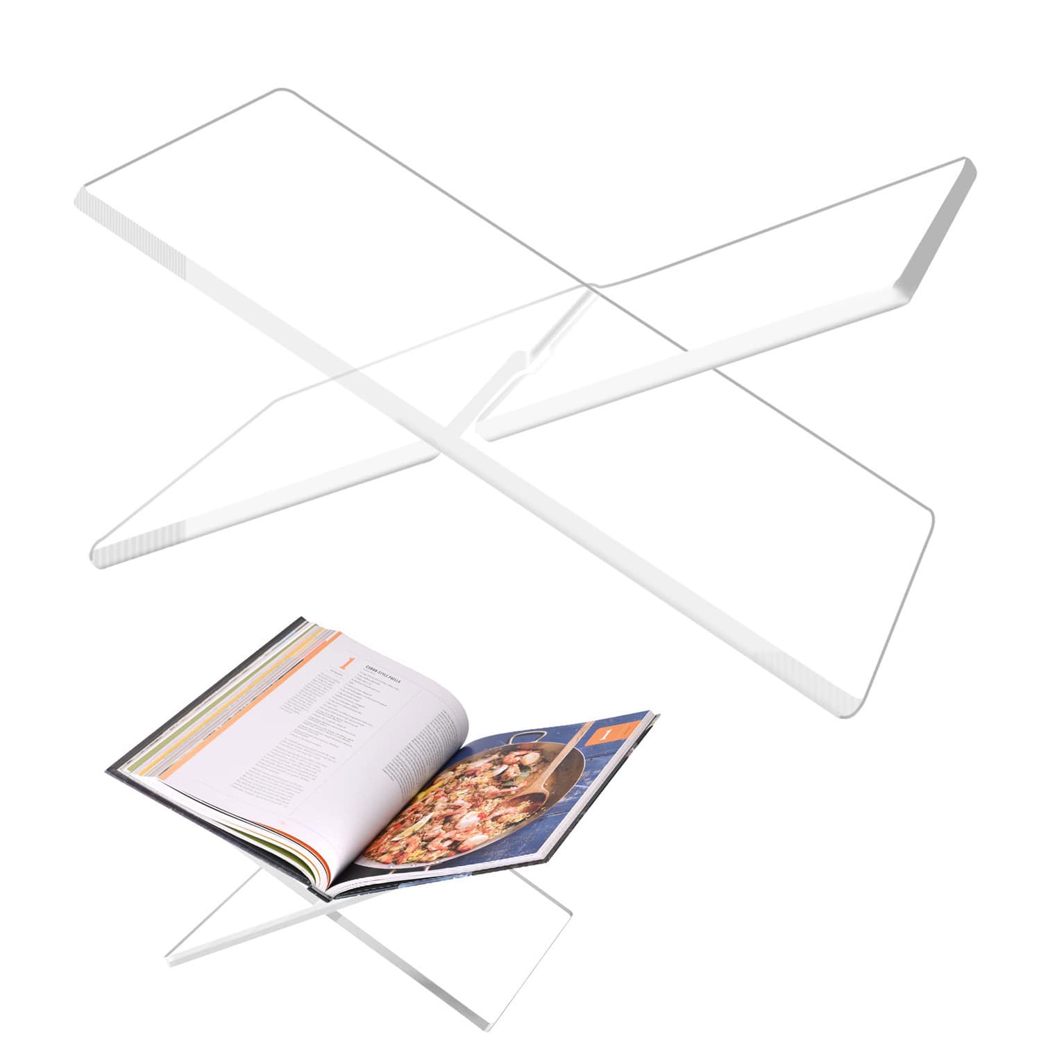 Cross-Border Hot Seller Acrylic Reading Bookstand, Magazine and Book Tray, Creative Desktop Album X-Shaped Display Stand