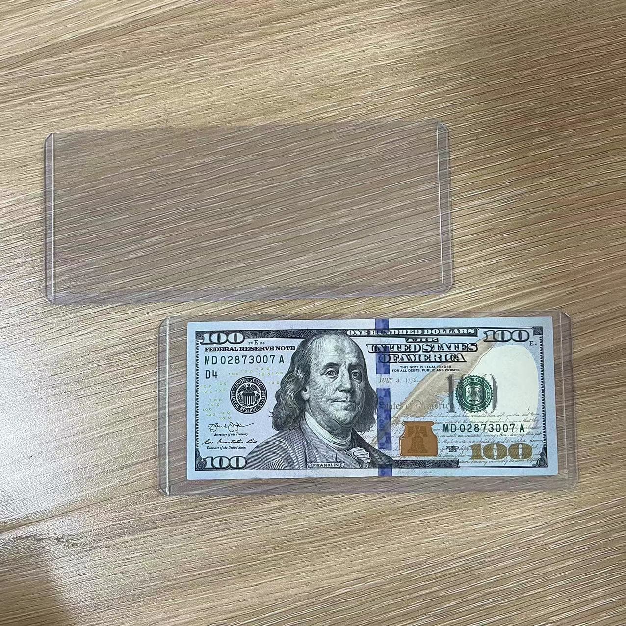 Clear PVC Concert Ticket Storage Protective Card Sleeve, American Style (17.5cm*7.5cm), Fits Banknotes