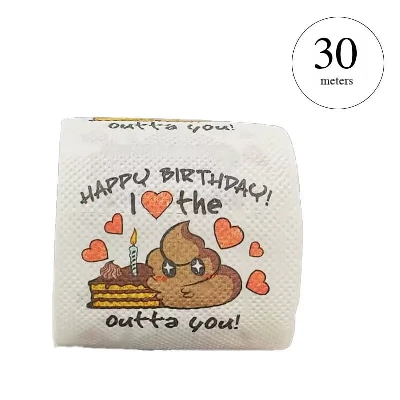 Lingrong Funny Toilet Rolls Creative Poop Rolls Birthday Decoration Rolls Toilet Paper