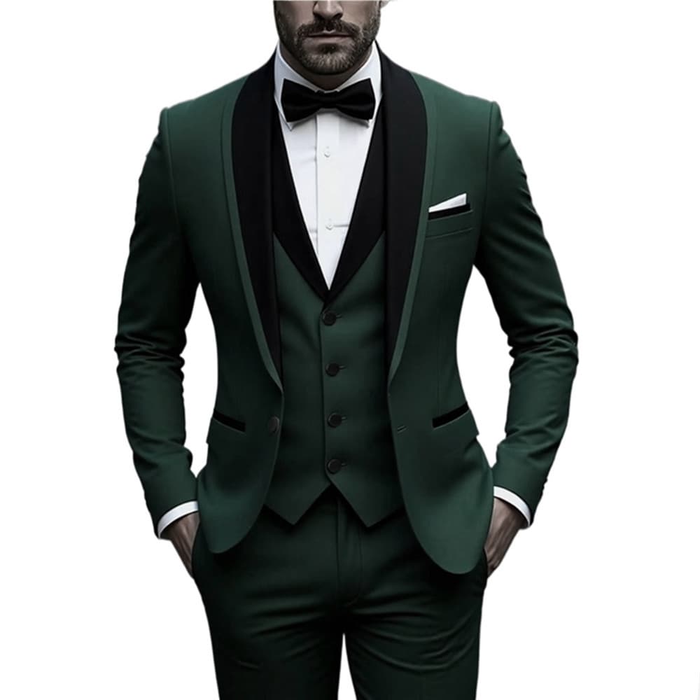 Fall Best-Selling Men's Business Casual Suit Set Groom Tuxedo Slim Fit Suit