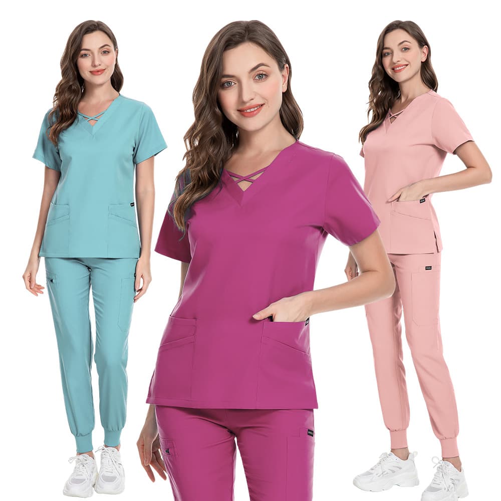 High-Quality Thickened Women's Scrubs for Beauty Salons, Spa, Private Hospitals, Doctor and Nurse Workwear, Cleaning Uniforms