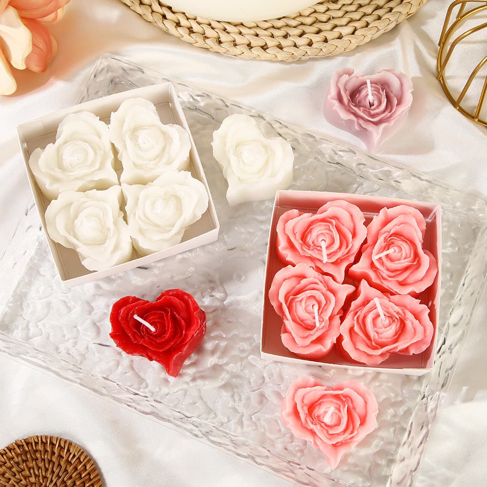 Love Rose Candle Valentine's Day Gift Handmade Fragrance Ornament Creative Souvenir Scented Candle Cross-border