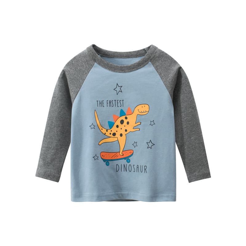 27kids Children's Clothing Autumn New Arrivals 2025 Korean Style Boys' Base Layer Long-Sleeved T-Shirt