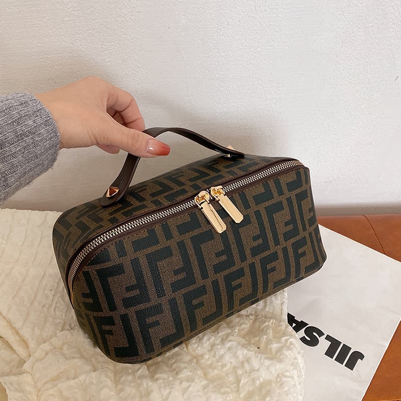 2026 New Cross-Border Handbag Cosmetic Case Premium Letter Print Cosmetic Organizer Bag Factory Direct