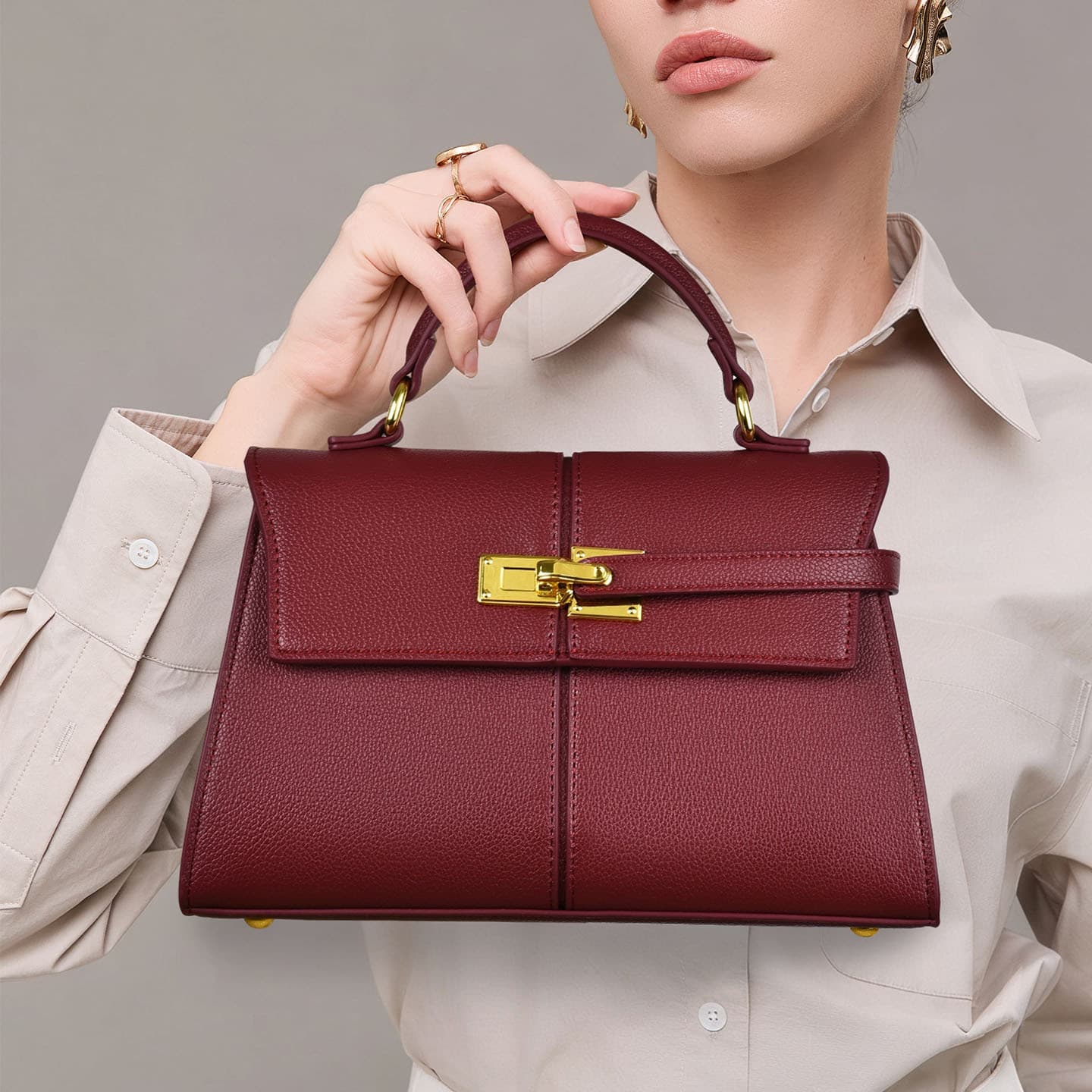 Cross-border Hot-selling Women's Bag High-end Light Luxury Women's Handbag Kelly Bag Women's Crossbody Small Square Bag handbag