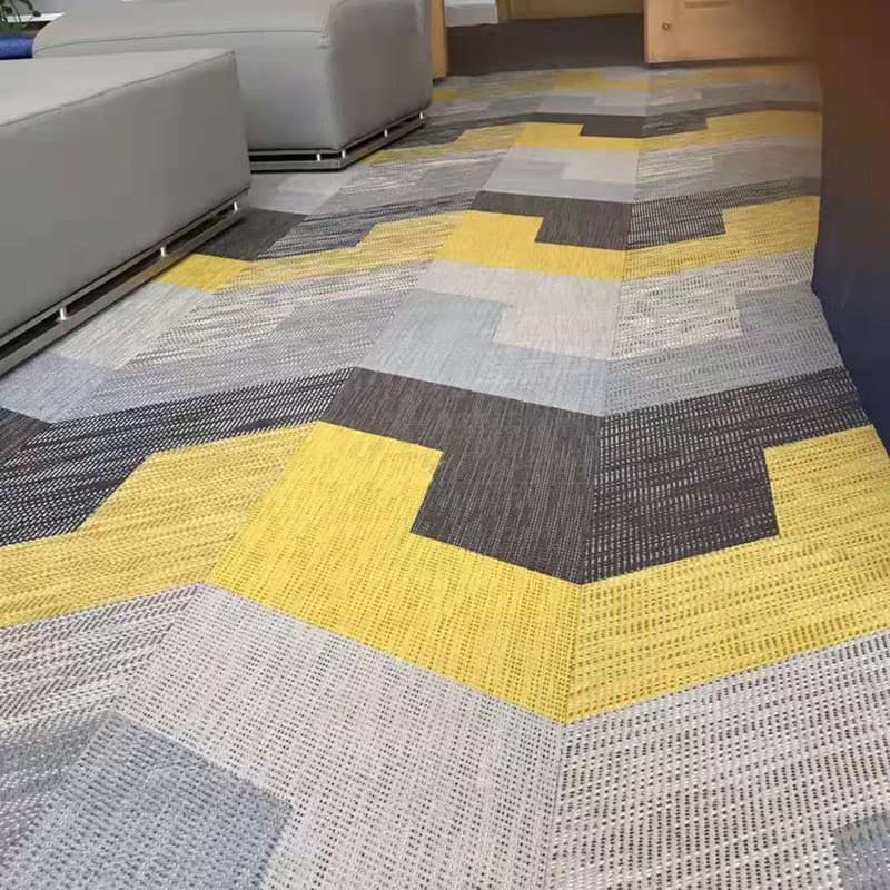Customized vinyl woven carpet pvc woven carpet hotel bedroom office floor mat pvc carpet