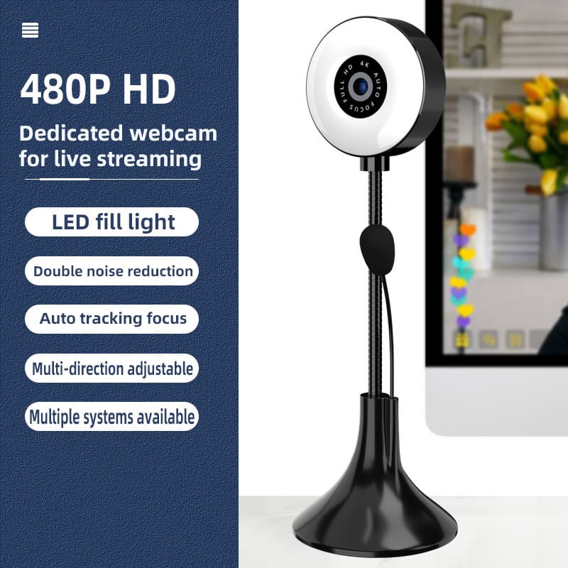 4K Private Model Beauty Auto Focus 1080p Computer Camera HD Network USB Live Webcam 2K Drive-Free