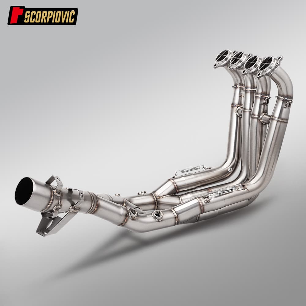 Stainless Steel Front Exhaust Pipe for Motorcycle S1000XR Modification, Connects to Original Tail Section 2020-2026
