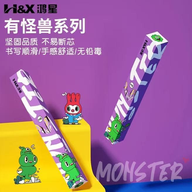 Wholesale new creative student HB writing pencil cartoon eraser head high appearance easy to erase barrel smooth writing pen