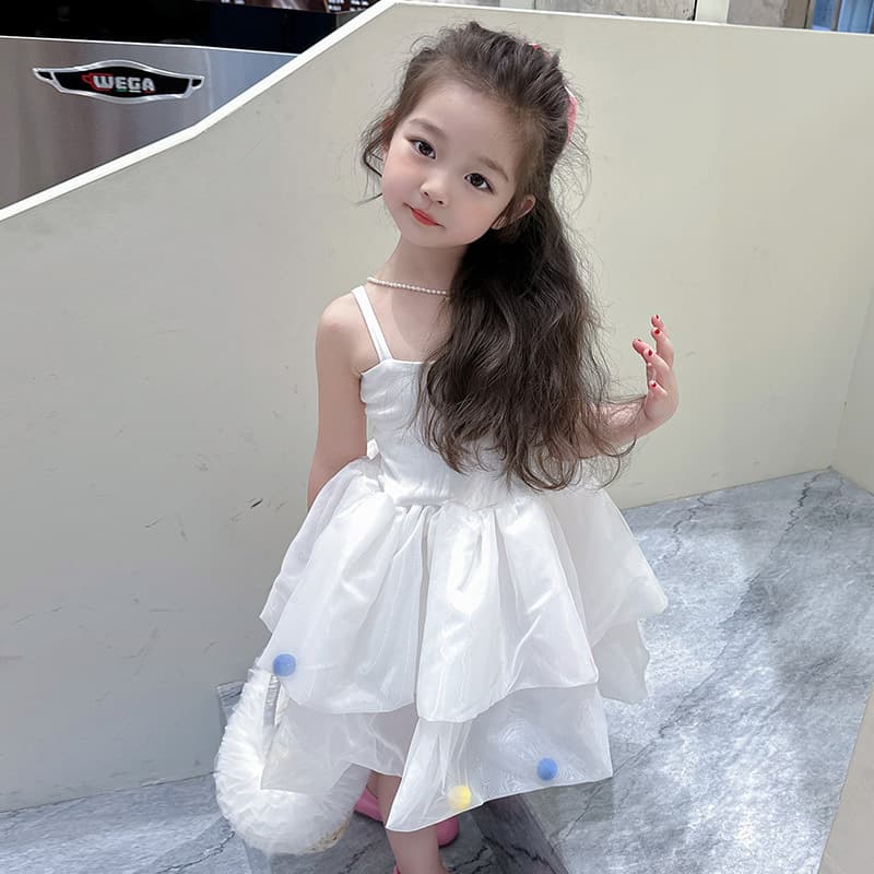 Girls Summer Dress 2026 New Children's Strapless Tutu Princess Dress Baby Summer Outfit