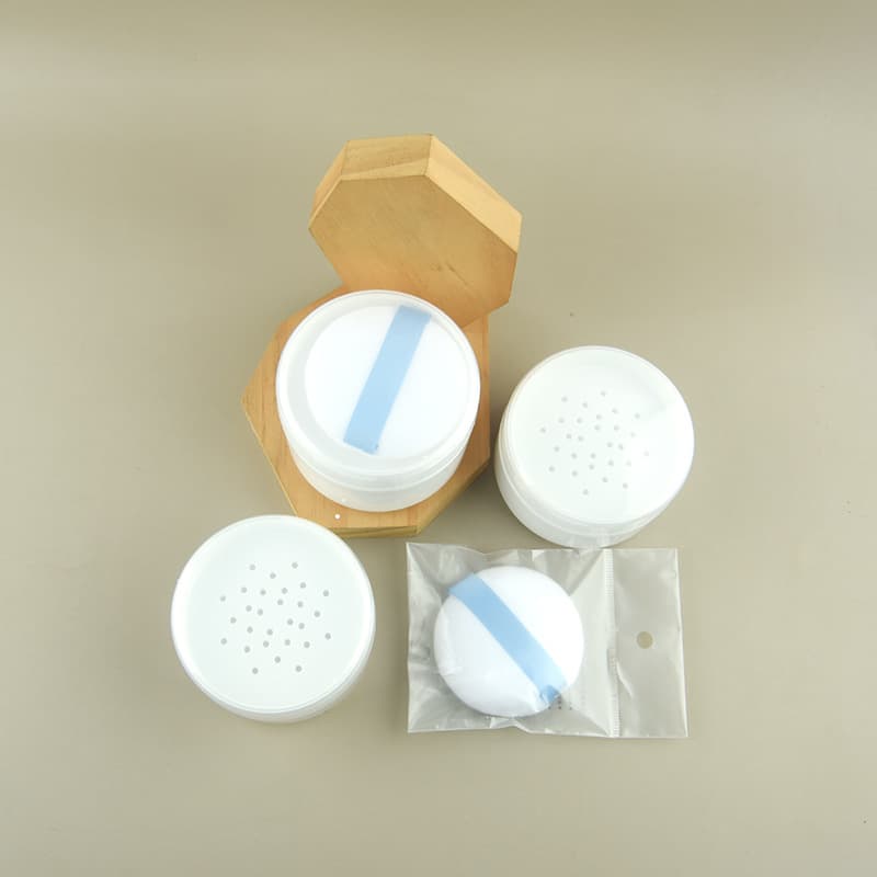 200g 250g 300g PP Loose Powder Compact with Puff, Isolation Mesh Screen, Body Powder, Baby Powder, Refill Container