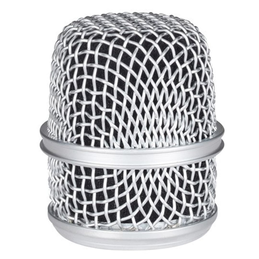 57A Microphone Mesh Head, Iron Metal Electroplated/Painted Silver/Black; 5758 Mesh Head KTV Singing Microphone Accessories