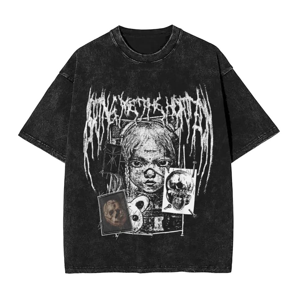 ROCK Band Bring Me The Horizon Tees for Fans BMTH Washed Vin
