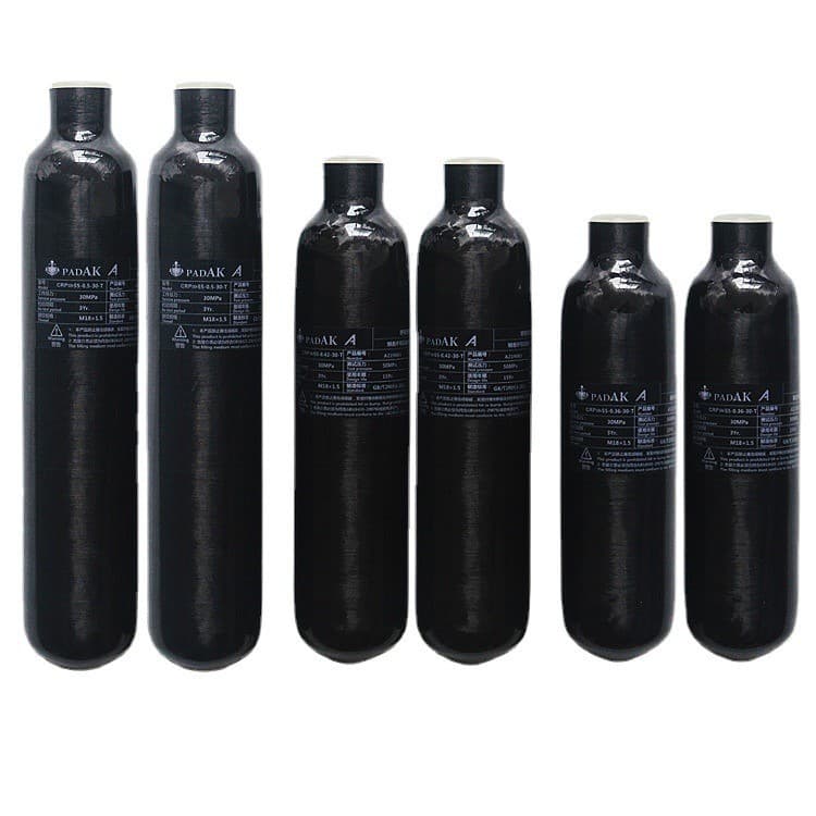 Frosted Carbon Fiber Cylinder for Breathing Apparatus 0.42L Fiber Cylinder High Pressure Cylinder 30MPA Factory Wholesale