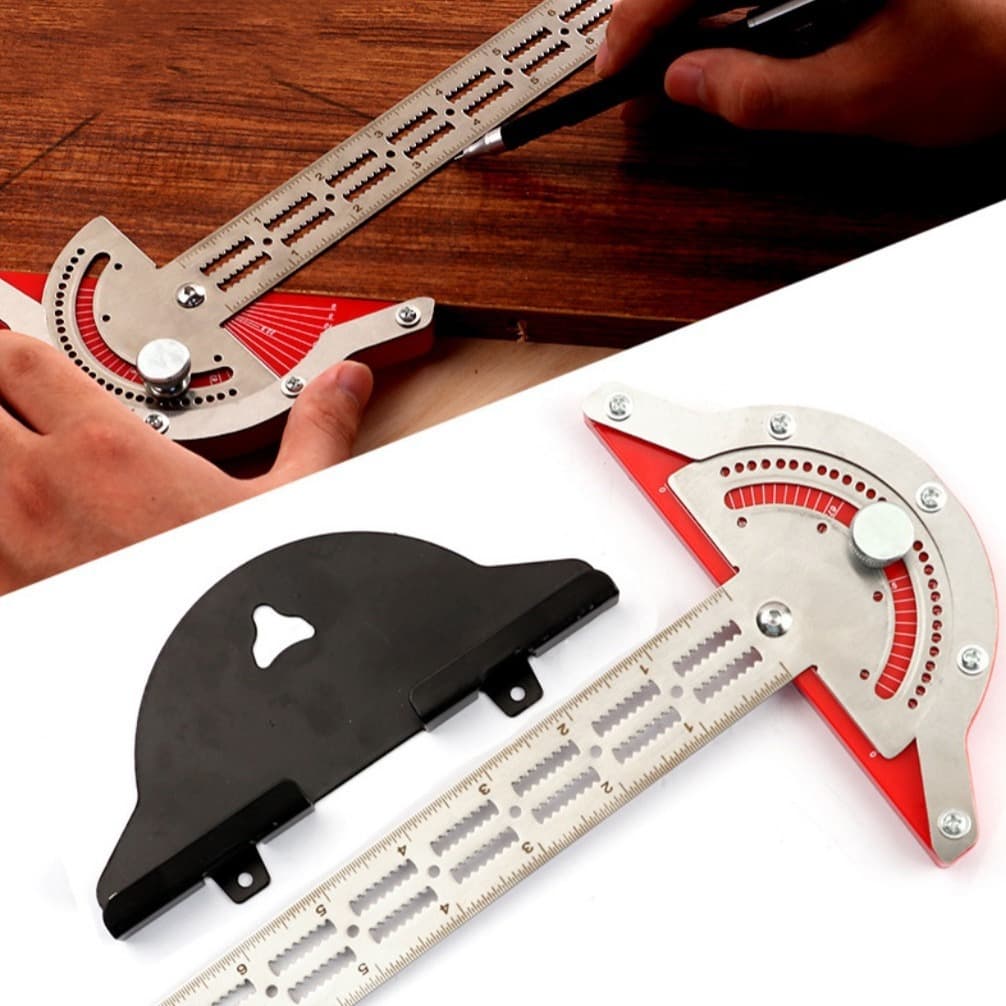 Woodworkers Edge Rule Woodworking Edge Ruler Angle Ruler Metric and Imperial Ruler Measuring Tool Cross-Border Hot Sale