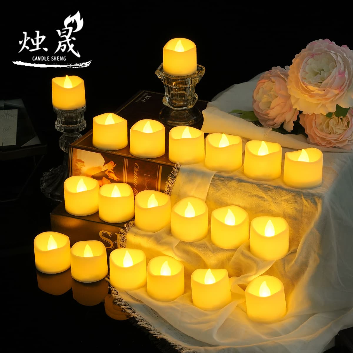 LED Electronic Candle Light Romantic Proposal Creative Decoration Birthday Heart-Shaped Scene Prop Christmas Decorative Light