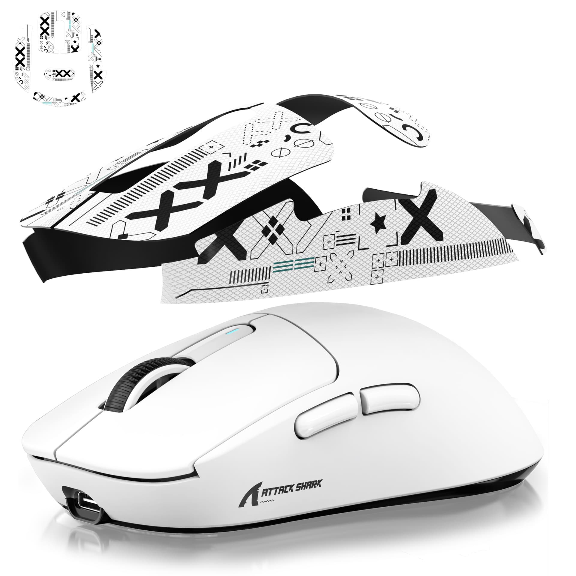 Anti-Slip Stickers for Attack Shark X3 Mouse Sweat Absorbent Wear Resistant Gaming Mouse Pad Scratch Proof Accessories