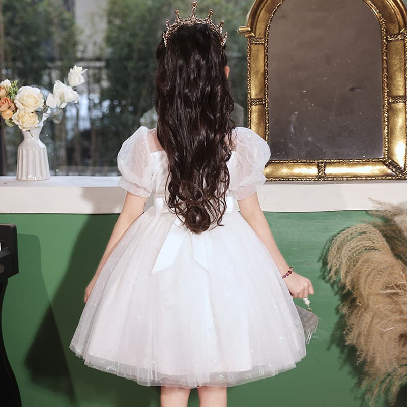 Girls Princess Dress 2025 New Summer Children's Dresses Baby Host Walk Show Dress Kids Clothing Wholesale