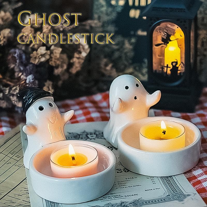 Troll Little Ghost Ceramic Aromatherapy Candle Holder Atmosphere Cartoon Craftwork Decoration Halloween Gift Creative Home Decor
