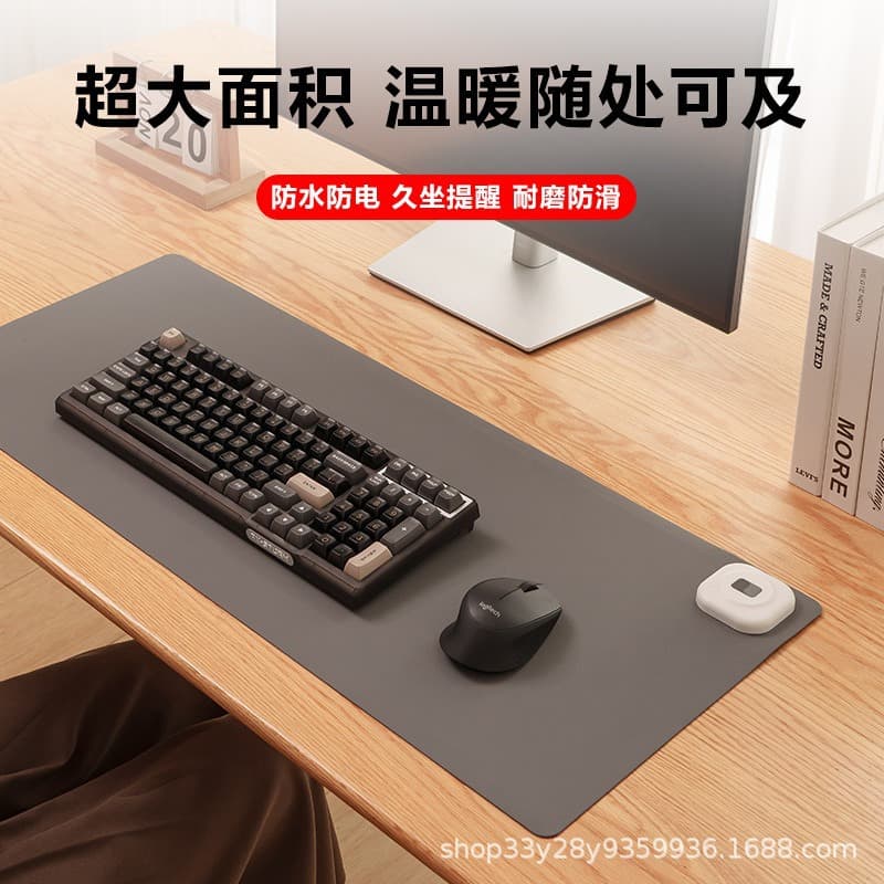 Winter Popular Heated Desk Mat, Cotton-Linen Heating Pad, Office Heated Mouse Pad, Hand Warmer Desktop Heating Mat