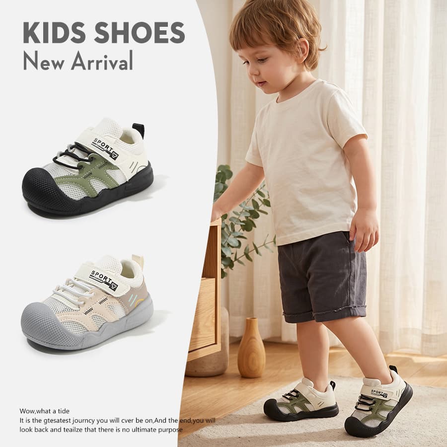 Baby boy toddler shoes mesh breathable children's sports shoes 2026 spring and autumn new soft-soled casual shoes girls mesh shoes
