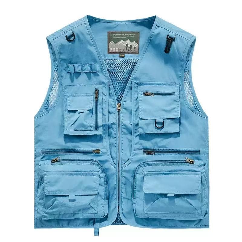 New 17-color Jeep outdoor vest for men and women, middle-aged men's business Jeep fishing vest cross-border