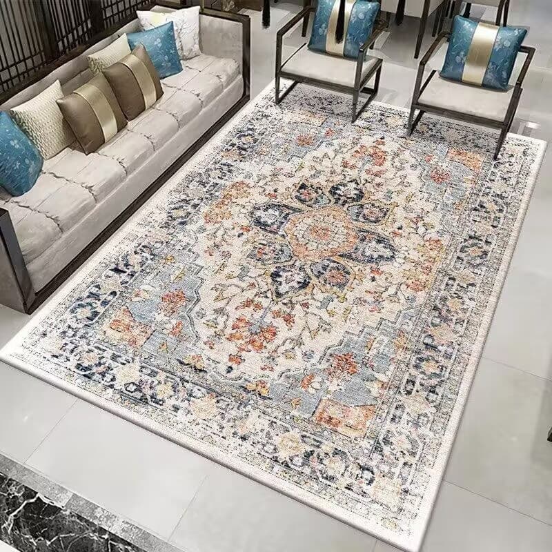 Cross-border ethnic style Persian carpet crystal velvet living room sofa coffee table floor mat water-absorbent stain-resistant wear-resistant cooling foot mat