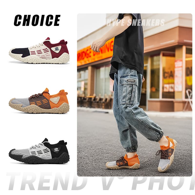 Men's Spring/Summer New Casual Breathable Sports Shoes Low-Top Comfortable Flyknit Shoes