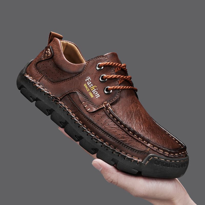 Cross-border plus size 45464748 Men's New Microfiber Casual Shoes Trend Low Hand-stitched Men's Shoes