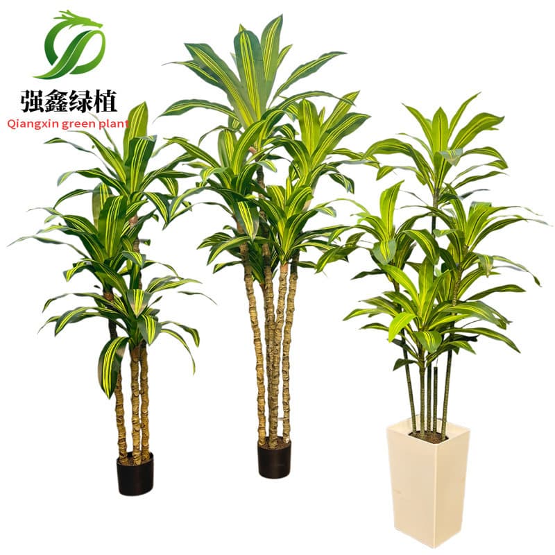 Large Green Plant Artificial Brazilian Iron Potted Plant Indoor Home Decoration Living Room Ornament Cross-border Golden Heart Large Brazilian Iron