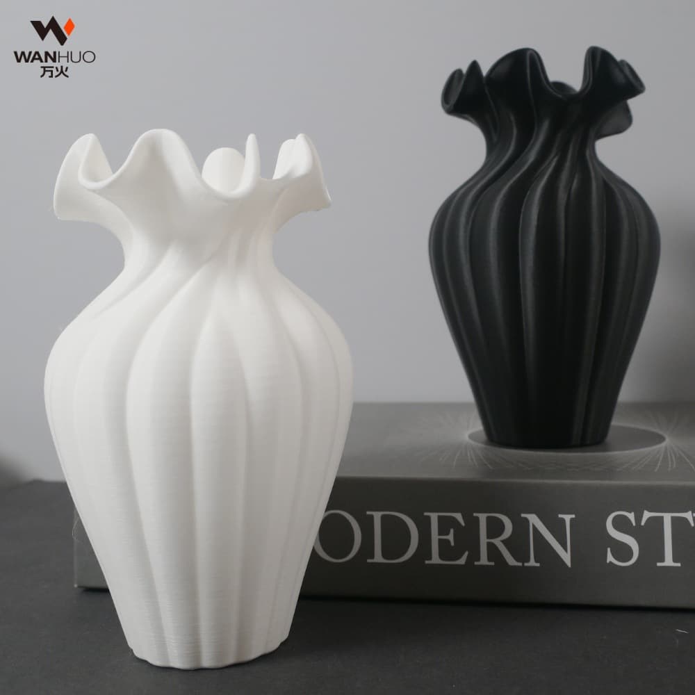 3D Printed Vase for Living Room Flower Arrangement Decoration Home Desktop Artificial Flower Personalized Office Ornament Cross-Border Wholesale