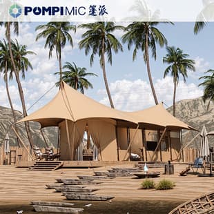 Pengpai High-End Luxury Wooden Cabin Tent, Waterproof, Moisture-Proof, Durable, Insulated, Entertainment Accommodation Hotel Tent
