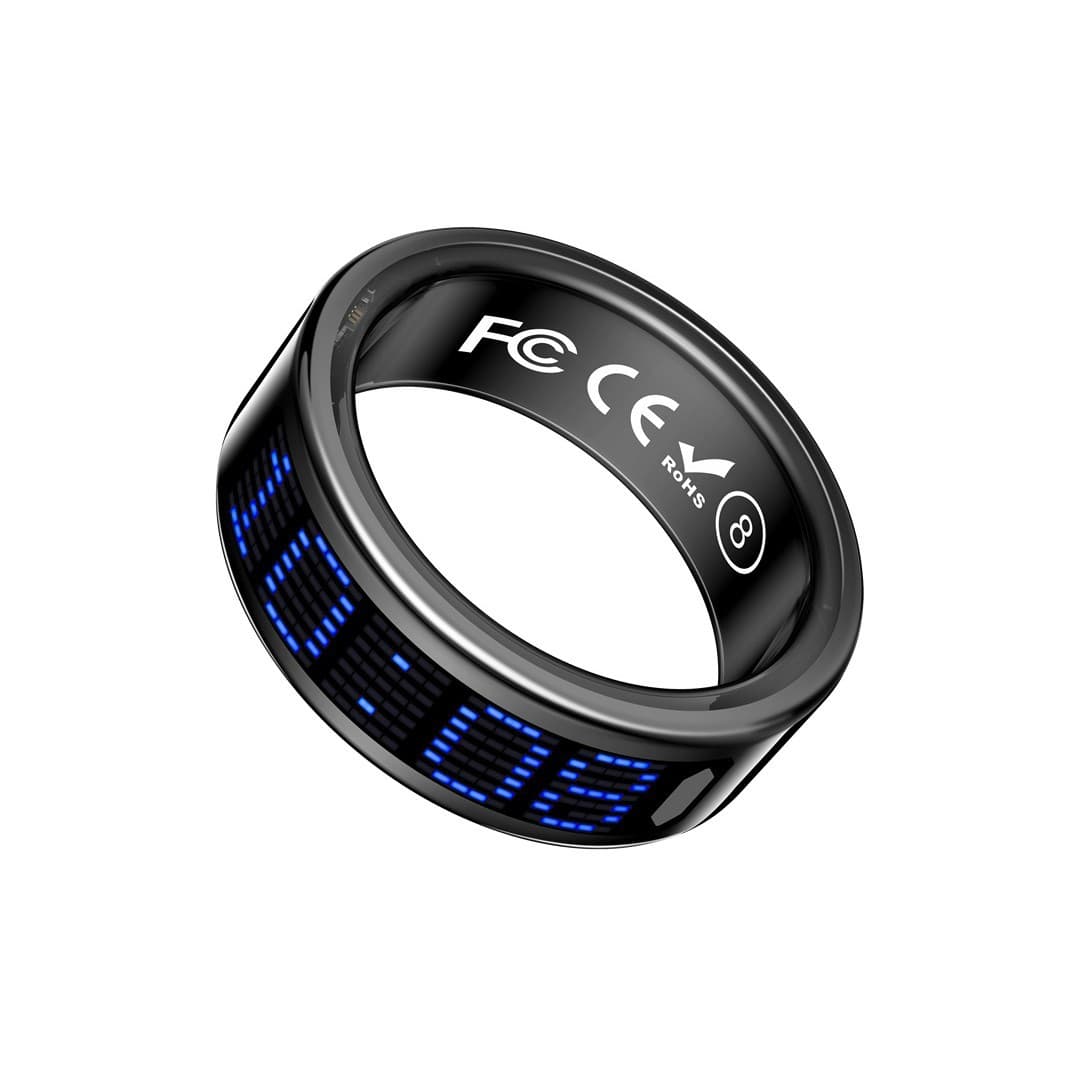 SR16 Smart Ring - Caller ID, Heart Rate, Blood Oxygen, Step Counting, Sleep Tracking, Camera Control, TikTok Control Smart Ring
