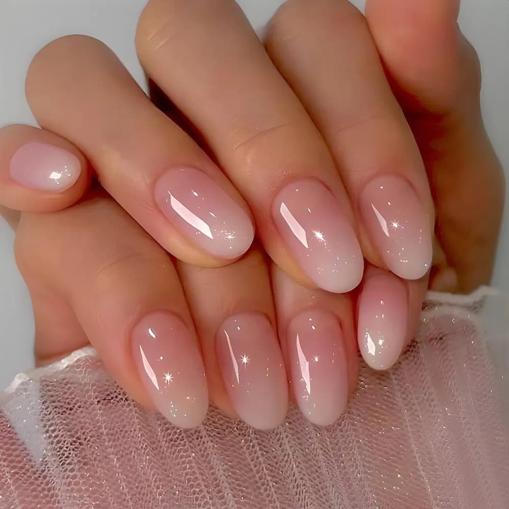 European and American foreign trade fake nails, mid-length removable wearable nails, wholesale press on nails
