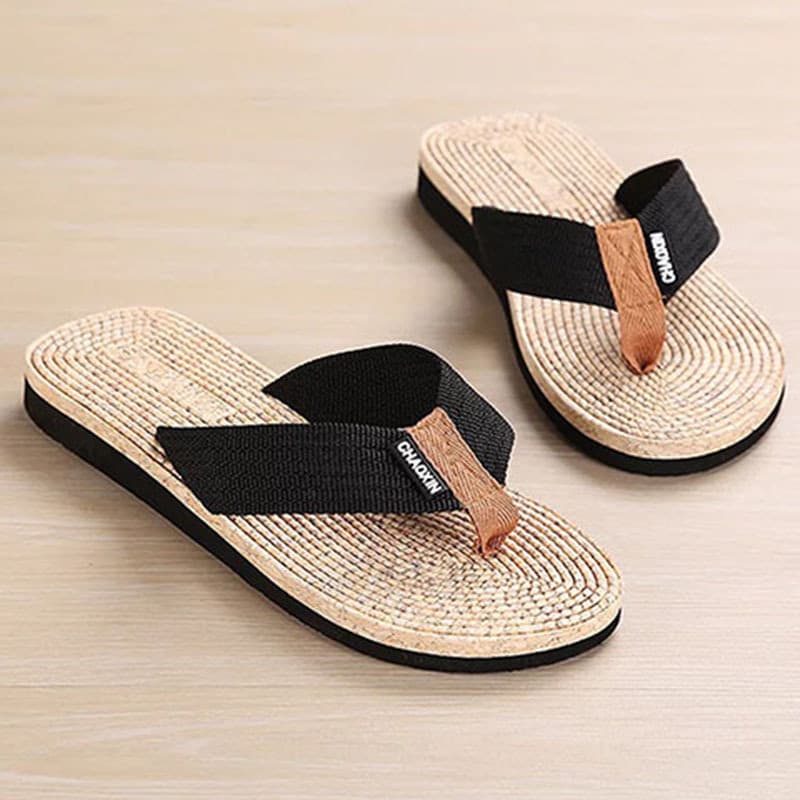 Summer Men's Flip Flops, Foam Sole Breathable Sandals, Beach Shoes, Home Bathroom Slippers, Stall Slippers