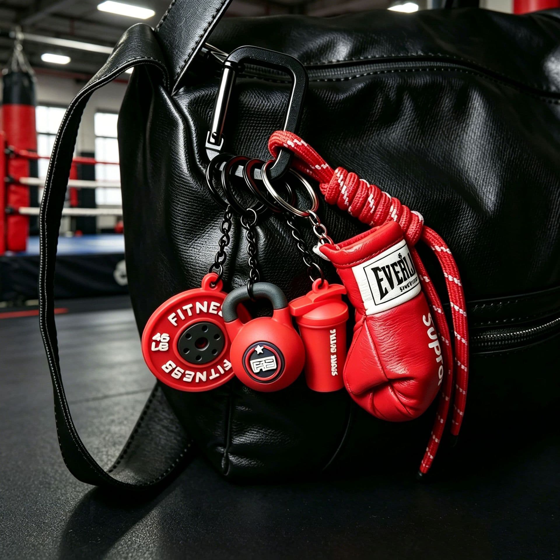 New Pvc Keychain Sports Bag Hanging Accessory Boxing Glove Accessory Bag Pendant High-Value Decoration
