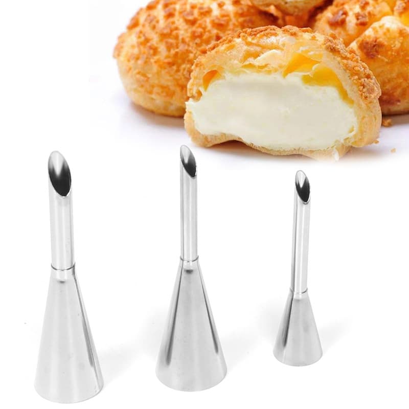 Wholesale 304 stainless steel decorating nozzle, baking pointed puff nozzle, food grade large squeeze cream cake nozzle