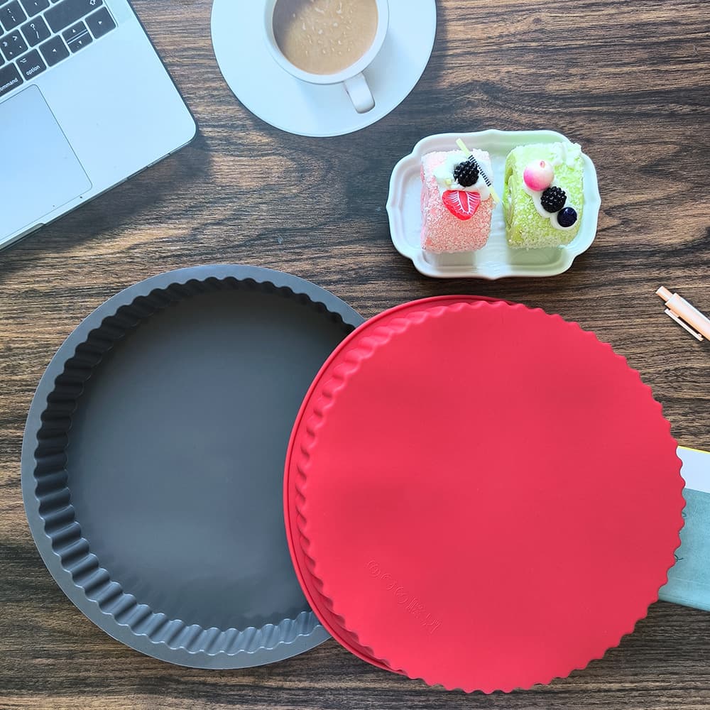 10-inch Round Cake Pan 687 Silicone Cake Baking Pan Non-Stick Suitable for Cheesecake Pans