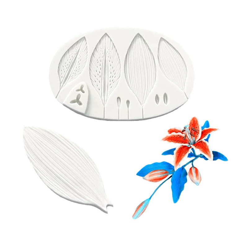 2pc Flower Lily Silicone Mold for Gummy Candy, Cake Decorating Tool, Chocolate Fondant Silicone Mold